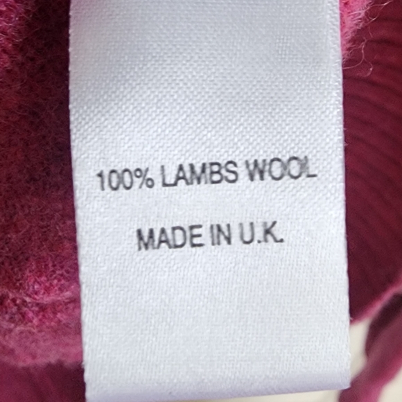 Celtic & Co. Pink 100% Lamb Wool Crewneck Sweater, Sz XS - Picture 8 of 8